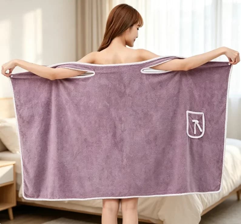 Girls Bath Towels Wearable Fast Drying Bathing Beach Spa Bathrobes Wash Clothing, Shower Bath And Gym Towel Pocket Swming pool