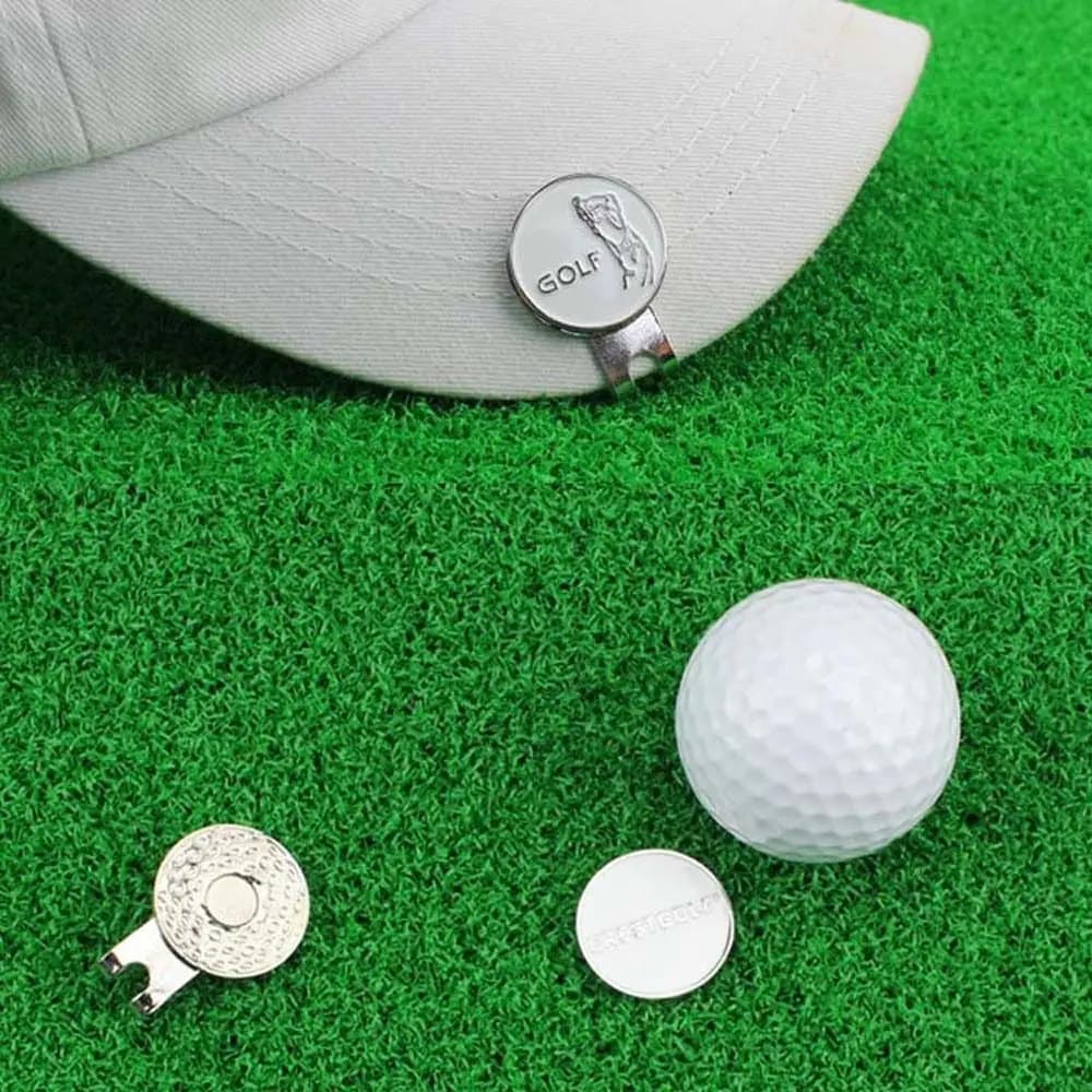 Clip per cappuccio Accessori per segnaletica di posizione della palla Ausili per l'allenamento del golf Indicatore per cappello Clip per cappello da golf Golf Putting Alignment Indicatore da golf
