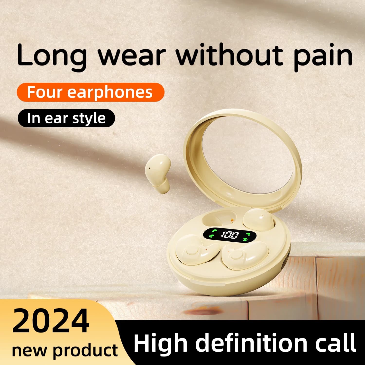 Auricolari TWS con riduzione del rumore con microfono 9D Quattro cuffie per persone doppie Cuffie wireless 5.1 compatibili con Bluetooth