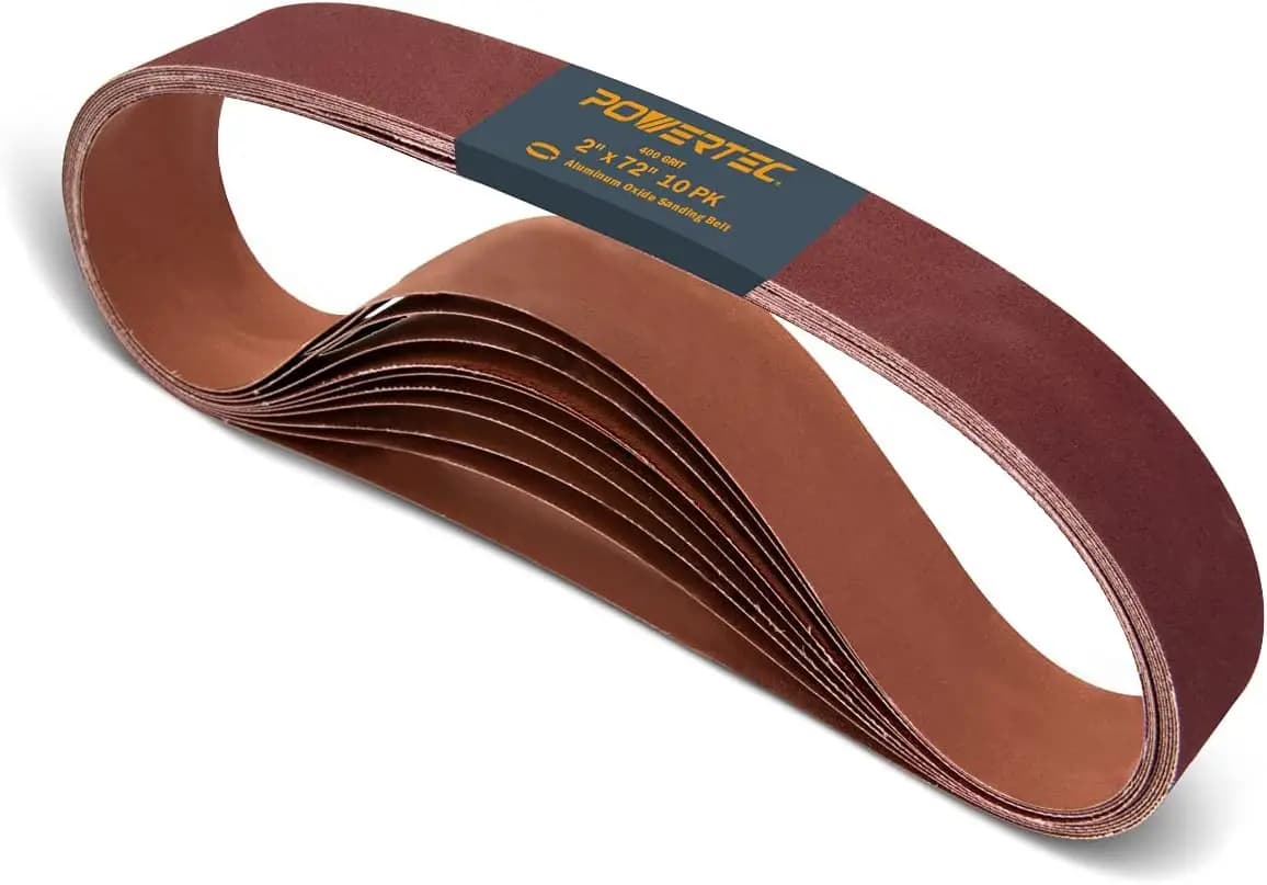 Nastri Abrasivi 400 Grit 2x72 Pollici per Levigatrice a Nastro, Confezione da 10 per Levigatura del Legno, Lucidatura dei Metalli, Affilatura dei Coltelli