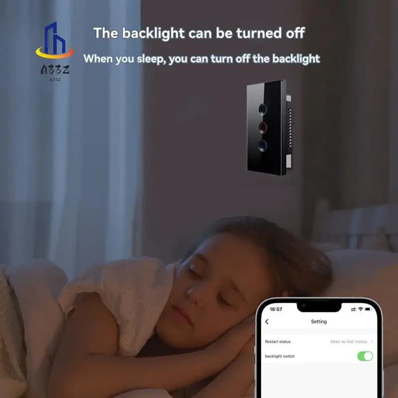 A33Z-Tuya Wifi Smart Touch Switch 110-240V 2.5D Stile concavo Zigbee3.0 Ripetitore di segnale Funziona con Alexa Google Home