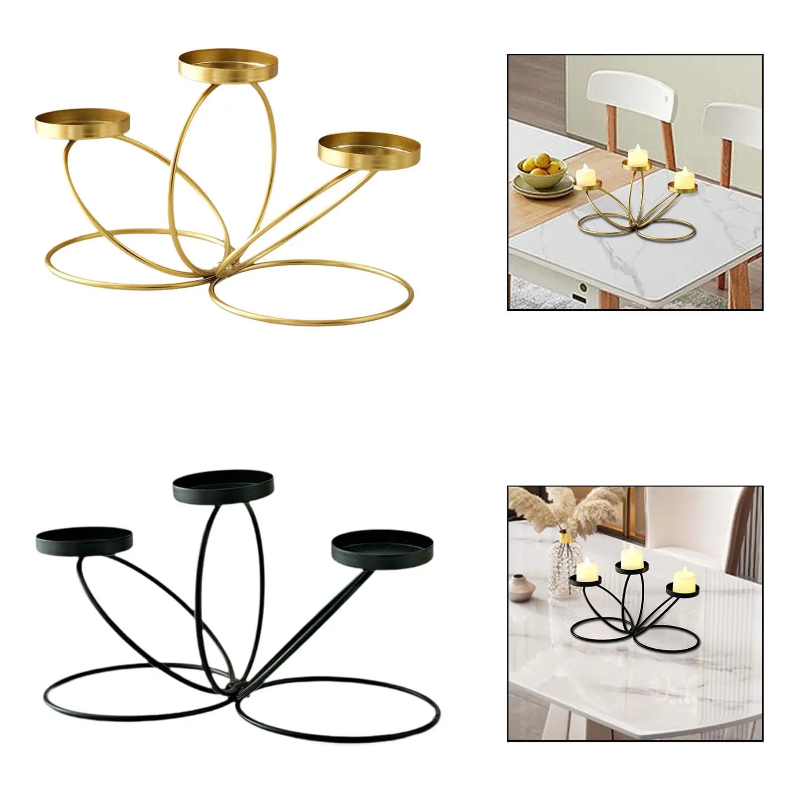 Iron Art Candle Holder Decorative Practical Sturdy Stable Elegant Durability