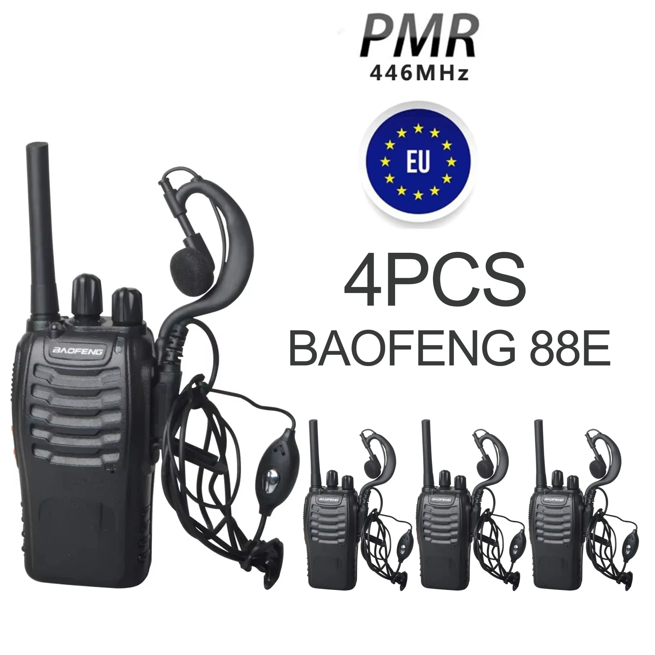 Produttore 4 pezzi Baofeng BF 88E 5W Walkie Talkie Comunicazione a lungo raggio 10KM standby ultra lungo viaggio su strada guida autonoma