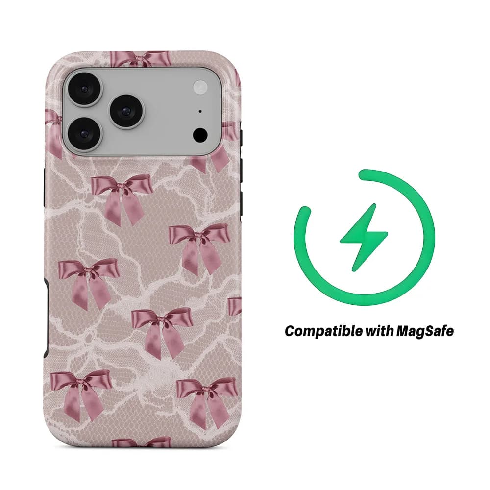 bowknot 2 in 1 Dual Layer for Magsafe Phone Case For iPhone 17 Pro Max 16 Pro 15 Plus 14 13 mini 12 11 16E Fashion Case