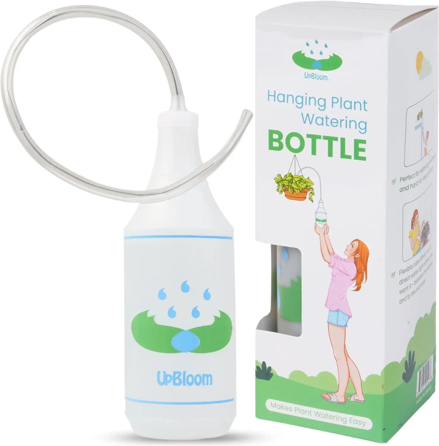Bottiglia a pressione da 32 oz per piante da appendere, flacone dosatore per piante da esterno/interno, contenitore per acqua, prodotto negli USA