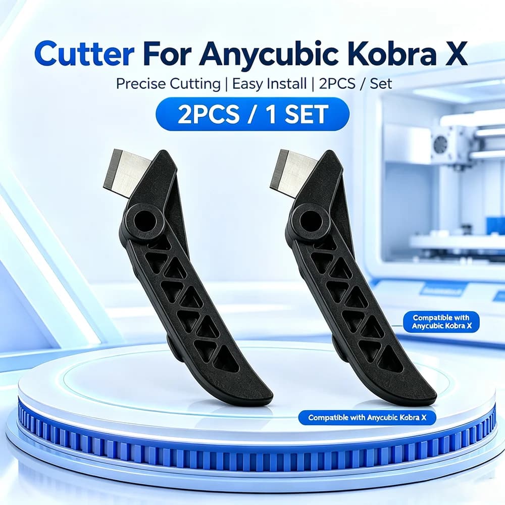 Durable Filament Cutting Blade 2PCS Replacement Parts Precise Resin PLA ABS Filament Cutter Tool For Anycubic Kobra X 3D Printer