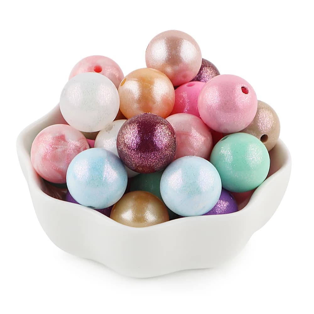 20 pezzi perline in silicone opale 15mm perline rotonde in silicone colori multipli accessori per gioielli braccialetto fai da te per gioielli fatti a mano