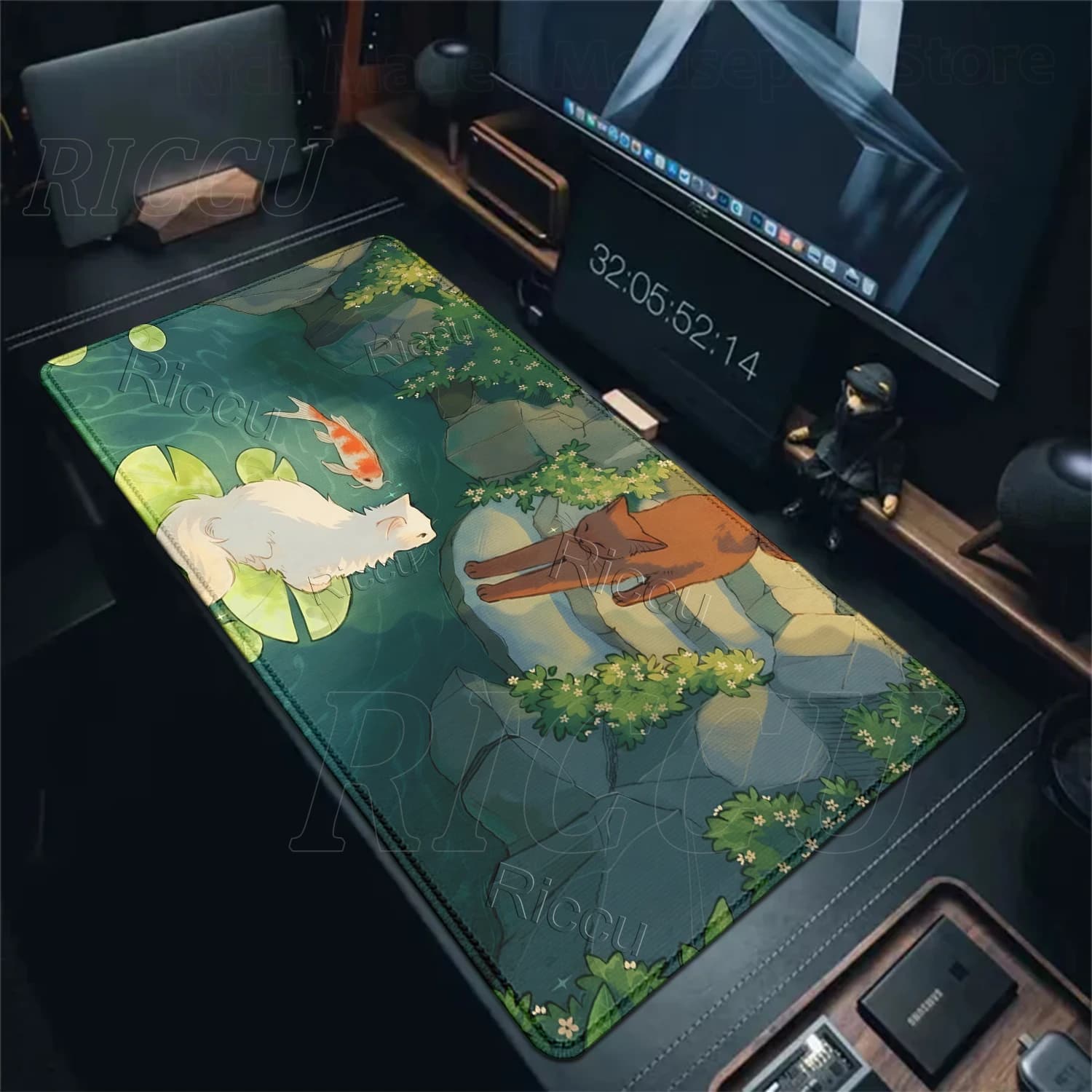 Cute Cartoon Cat Pattern Mouse Mats Large Size Computer Keyboard Accessories Carpet Natural Rubber Anti-Slip Rugs Free Shipping