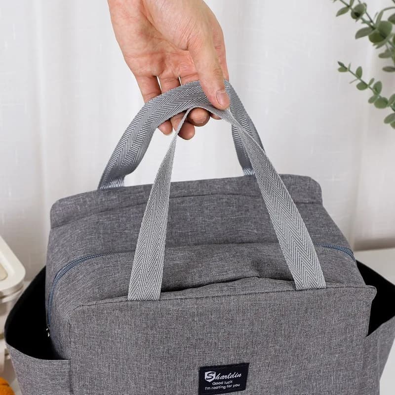 Borsa termica portatile in alluminio ispessito - Borsa per il pranzo con contenitore per il pranzo in alluminio per picnic in scuola