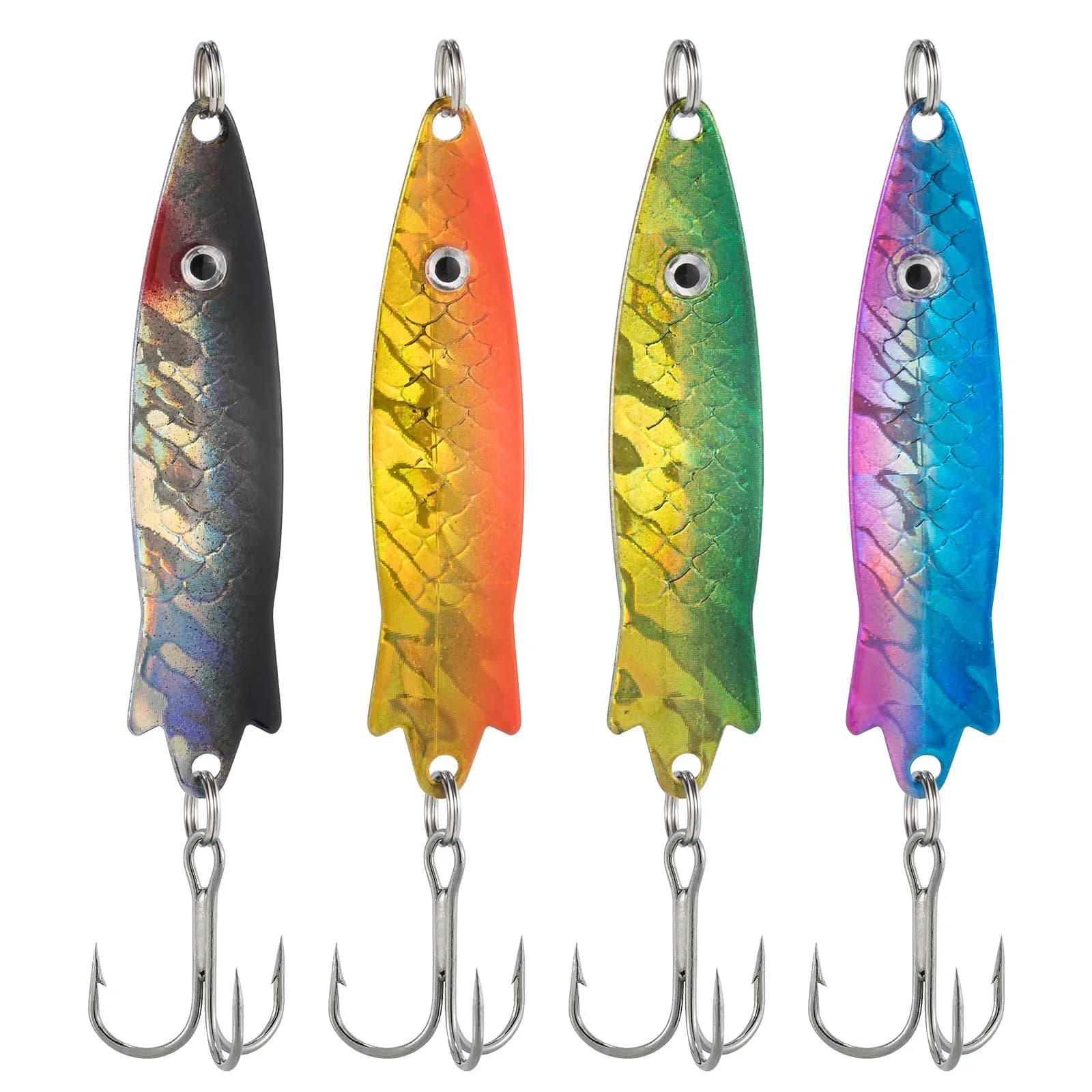 7g cucchiai di rame Jig di metallo esche da pesca cucchiaio da pesca in mare Spinner rivestimento Laser gancio affilato Wobbler Long Shot per Bass Pike