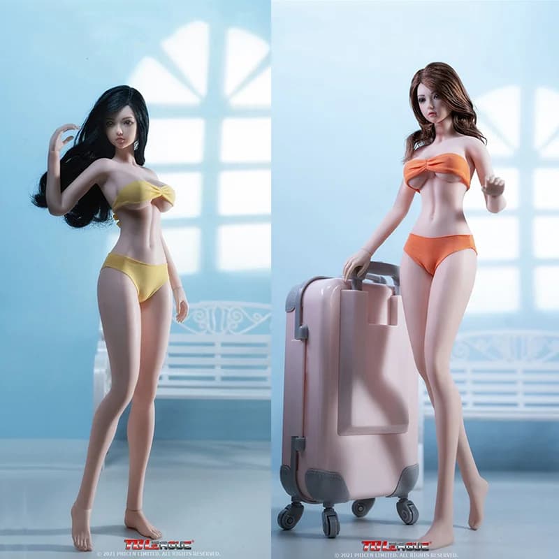 TBLeague PLLB2021-S40/S41 S40A/41A 1/6 Bilancia Femminile Alto Snello Pallido Seno Grande Corpo Con Piedi Staccabili Action Figure Modello