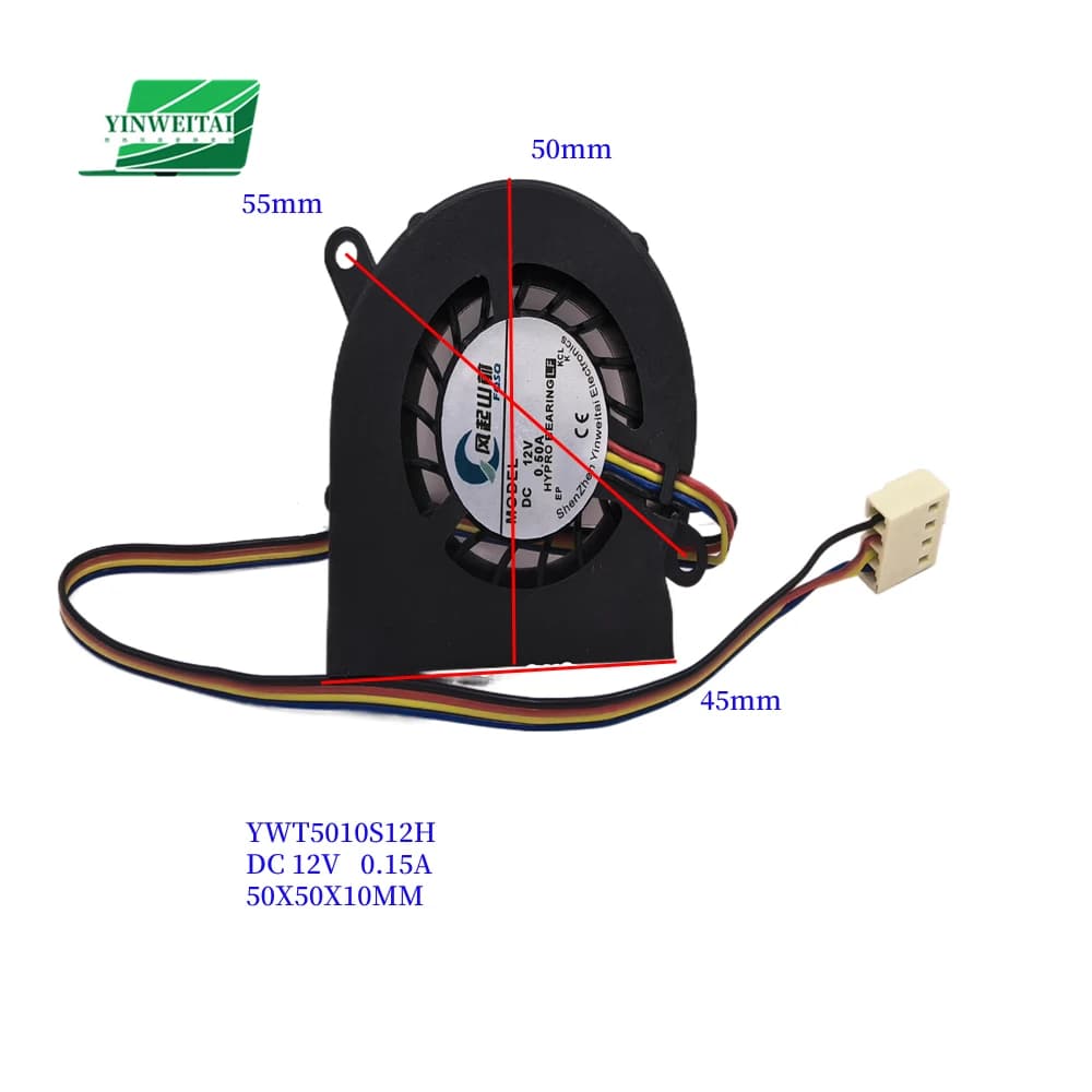 MINI ventola per PC per KMF05AMD1S YBH4010B 12V 0,15A 5010 ventola per proiettore all-in-one