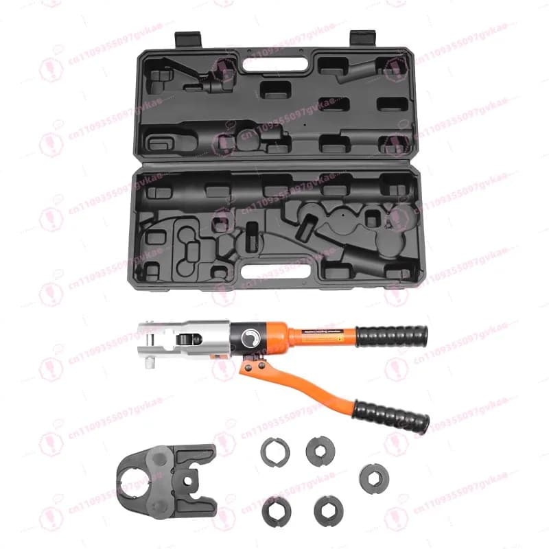 Pinza Crimpatrice Professionale 10T con Stampi a V/U, Set di Utensili Idraulici per Pressatura, Crimpatrice per Tubi, Morsetto per Tubi in Alluminio