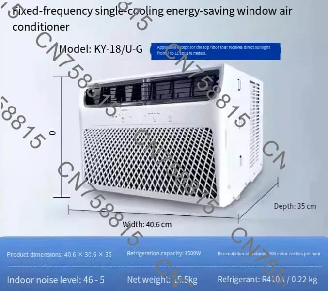 Condizionatore d'Aria KY-18/U-G con Funzione di Deumidificazione, 1500W, Inverter Intelligente, Tipo Finestra