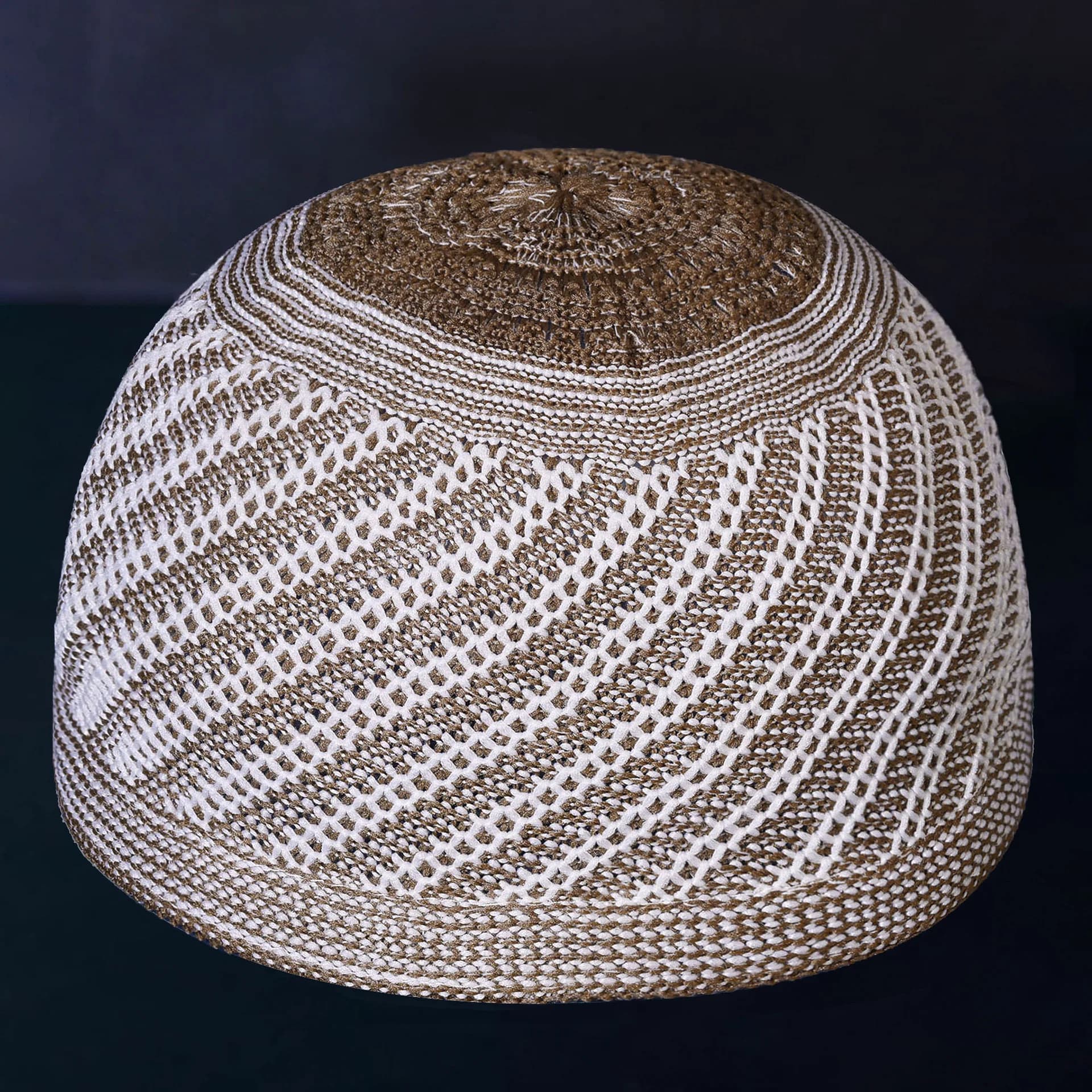 2 Pezzi Cappelli Musulmani da Uomo, Berretti Lavorati a Maglia all'Uncinetto, Prodotti Turchi, Kufi Islamico, Kippah, Hijab in Cotone, Nuovo 0734