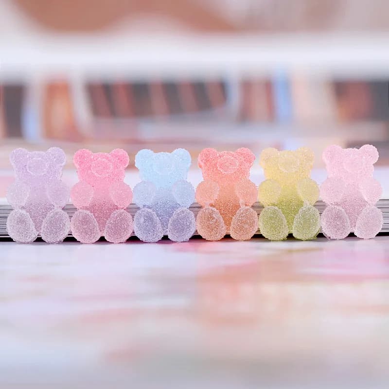 15Pcs caramelle gommose morbide per melma accessori per aggiunta di riempitivi polimerici fai-da-te giocattoli Kit di argilla modellante per bambini