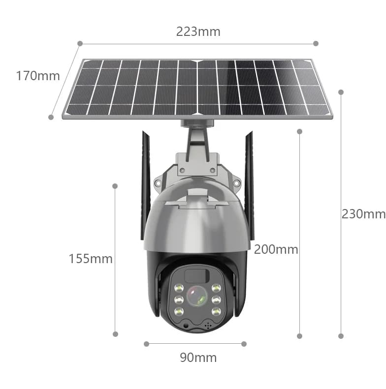 2MP 1080P Basso consumo energetico Batteria solare Alimentazione Wireless 4G/Camera IP Monitor CCTV di sicurezza domestica impermeabile esterno