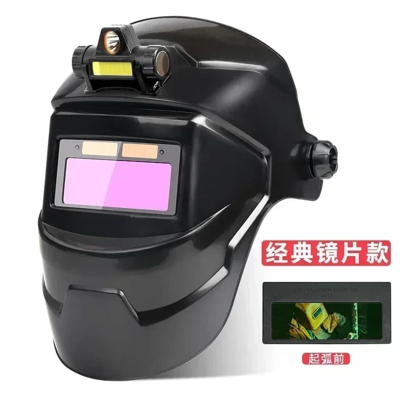 Maschera protettiva True Color Oscuramento automatico Casco per saldatura Ampia schermo di visione Occhiali Protezione UV/IR Copricapo regolabile