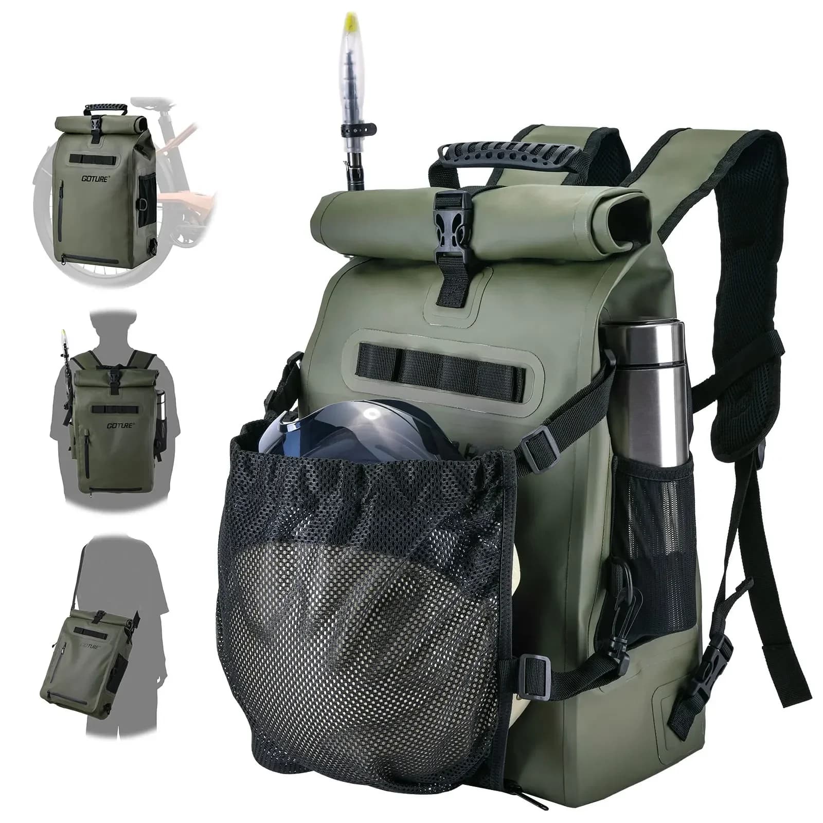 Zaino da Ciclismo Goture 25L, Borsa per Idratazione da Montagna, Ultraleggero, per Arrampicata e Viaggi, Impermeabile, Zaino da Pesca