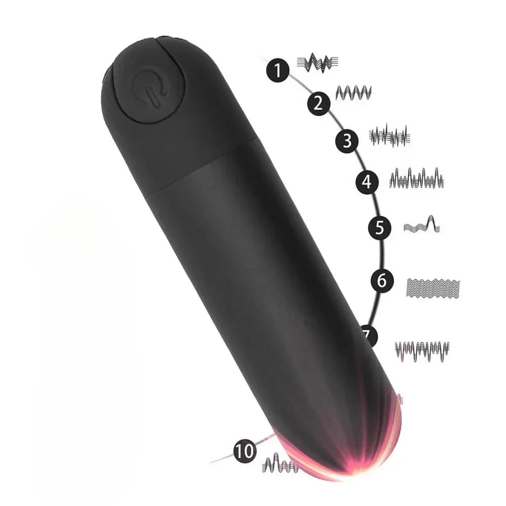 USB Charge Potent Bullet Vibrator Clitoral Stimulator for Women Vaginal Stimulating Point G 10 vibrators at speed Adult sex toys