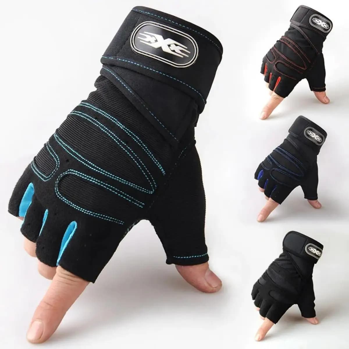 Gym Gloves for Men fitness weight lift body building body training exercise shockproof cycling glove