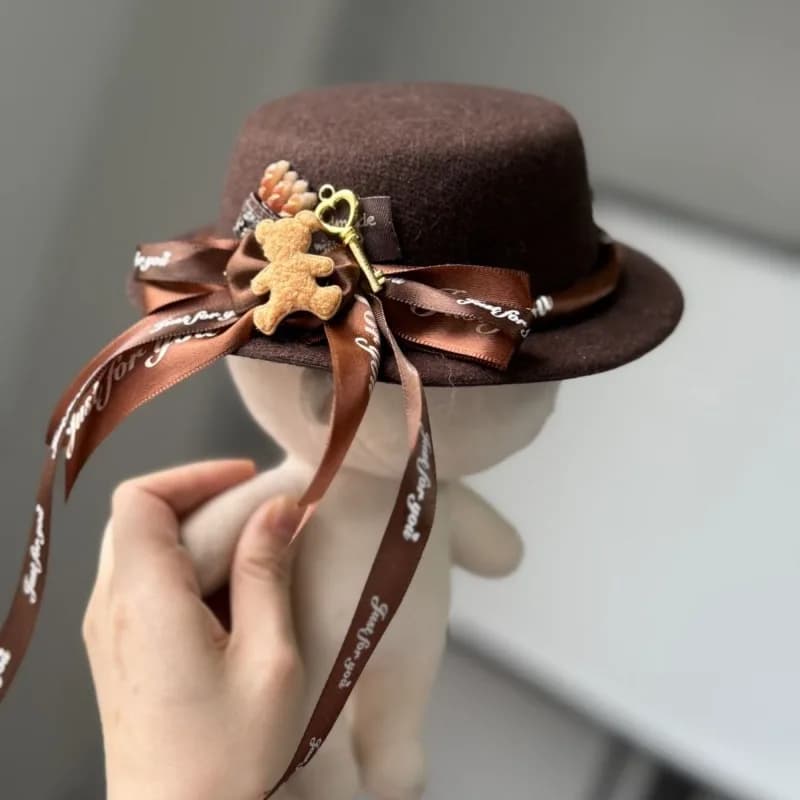 Gentleman's hat 20cm baby clothes accessories Cotton doll hat diameter 11cm