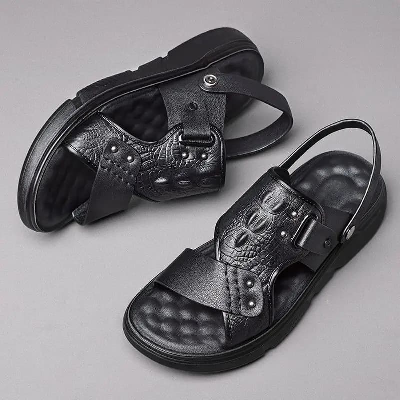 Fashion Sandals 2 in 1 Slippers Men Sandals Summer Slippers Beach Shoes Non Slip Breathable Wear Resistant Thick Sole Soft Sole