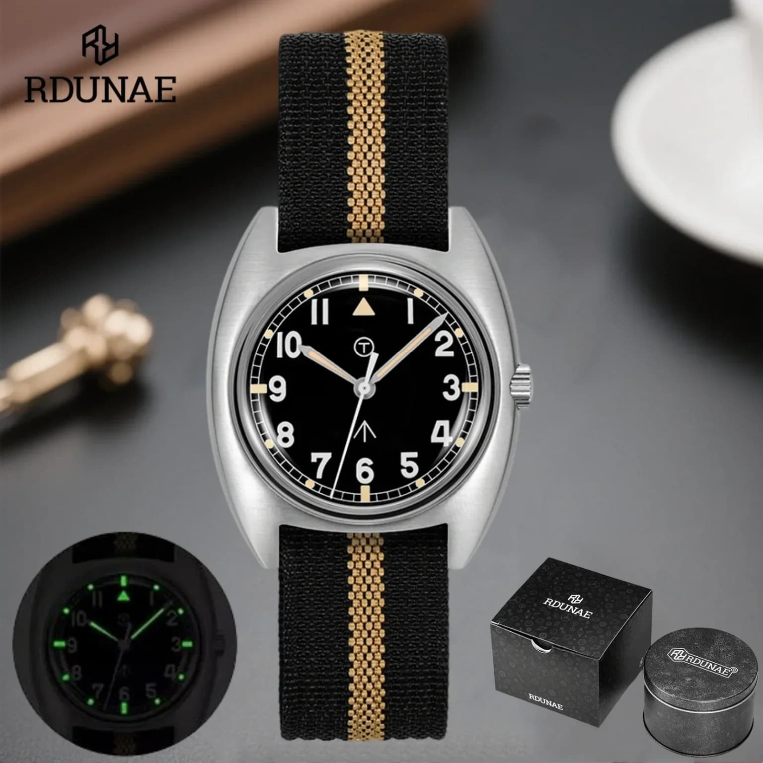 RDUNAE 2025 Nuovi Uomini Orologio Al Quarzo RA02 Miyota Super 2035 Vintage Personalizzazione hardlex impermeabile 5ATM luminoso Reloj Hombre