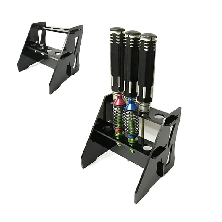 Kit di strumenti per scaffali per cacciaviti RC Supporto per supporto per rack di stoccaggio per attrezzi FPV 8 fori per RC Car Boat Elicottero Quadcopter Drone