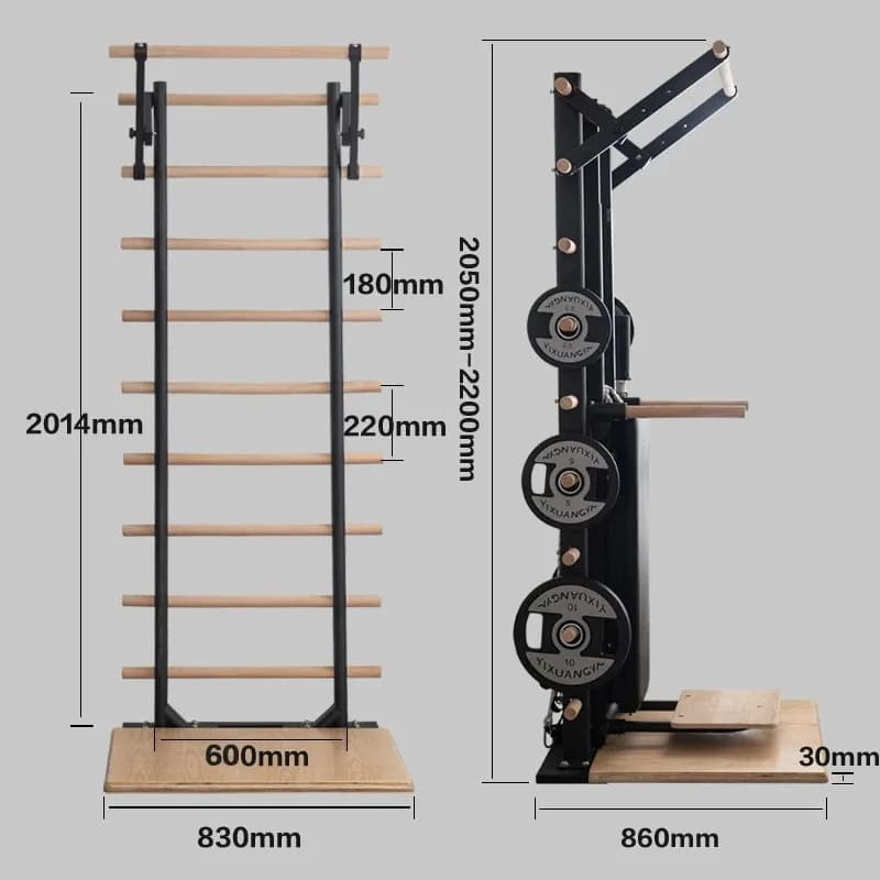 Wall-mounted traction bar for home gym, multifunctional workout for the whole body