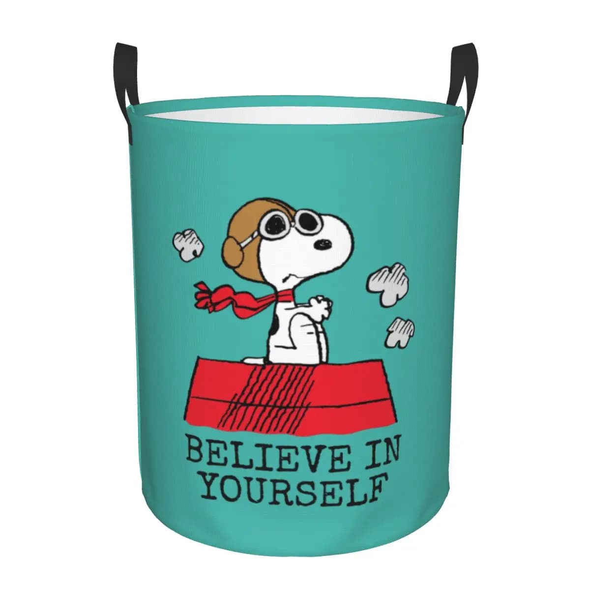 Custom S-snoopies Anime Laundry Basket Collapsible Dog Cartoon Clothes Toy Hamper Storage Bin for