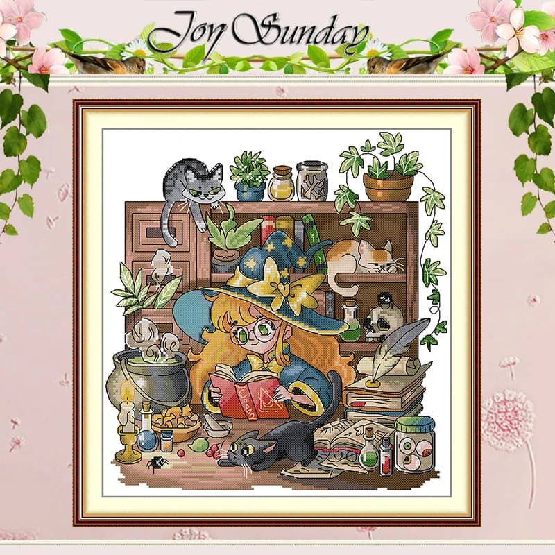 The Witch's Workshop Patterns Counted Cross Stitch Set DIY 11CT 14CT 16CT HD Stamped DMC Cross-stitch Kit Embroidery Needlework