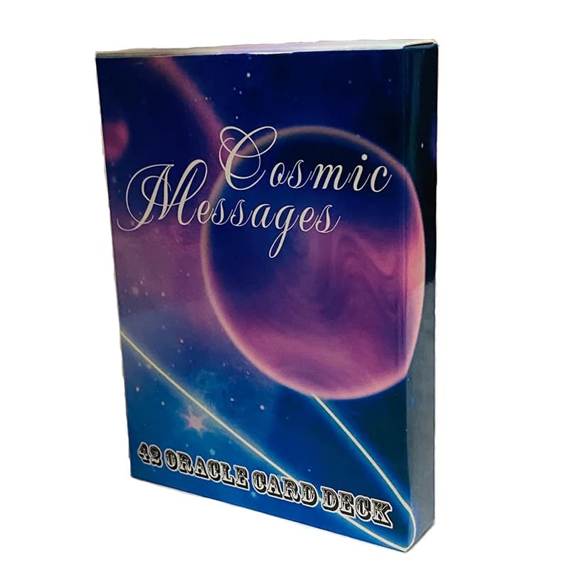 42Pcs messaggi cosmici Oracle Cards versione inglese Twin Flame Love Message profezie parole chiave Deck divinazione giochi di carte
