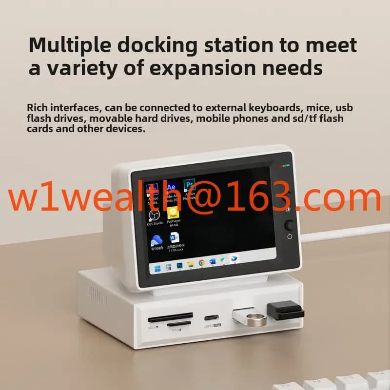 Piccolo computer schermo secondario docking station desktop chassis aida64 monitoraggio display della temperatura host piccolo schermo