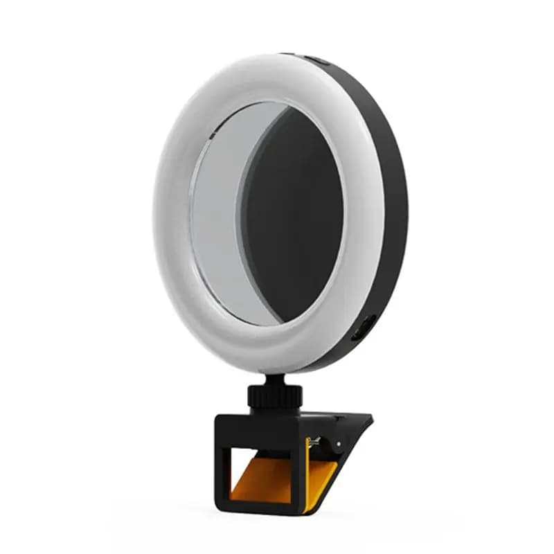 N82R Selfie Ring Light, luce ad anello per selfie portatile ricaricabile con clip, ricarica USB per smartphone e fotografia con cellulare