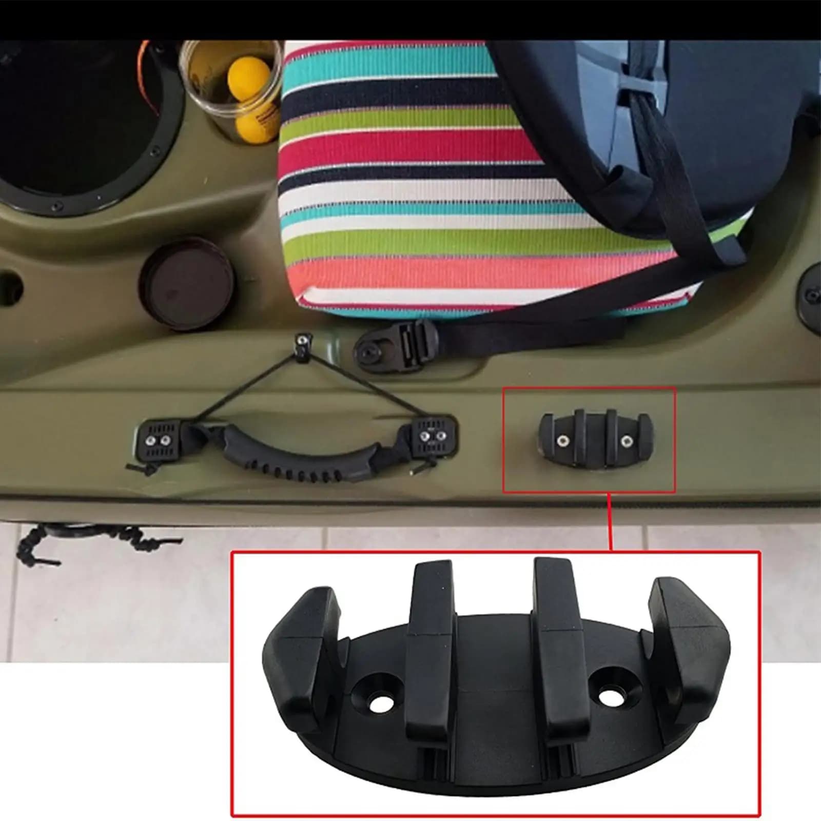 Kayak Anchor Trolley Kit Pad Eyes Rivets Rope Screws Pulleys Marine