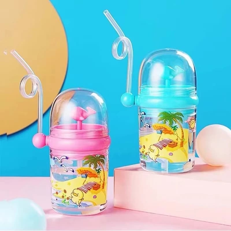 Whale Shaped Spray Mug, Baby Candle Drink Cup, Water Bottle With Cute Dolphin, Plastic Cup For Food, Birthday Gift