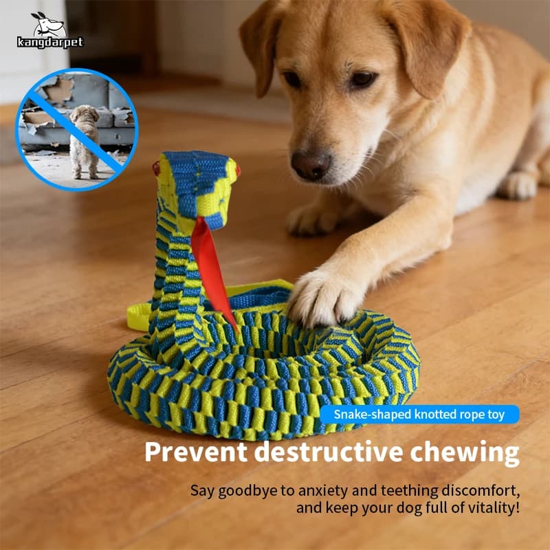 Giocattolo per Cani a Forma di Serpente Resistente, Gioco Interattivo Galleggiante per Animali Domestici, per Addestramento e Tira e Molla, 3 Misure