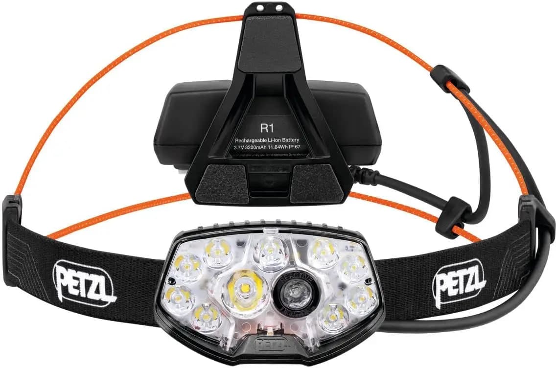 Lampada Frontale Ricaricabile con Illuminazione Reattiva - 1500 Lumen per Avventure all'Aperto