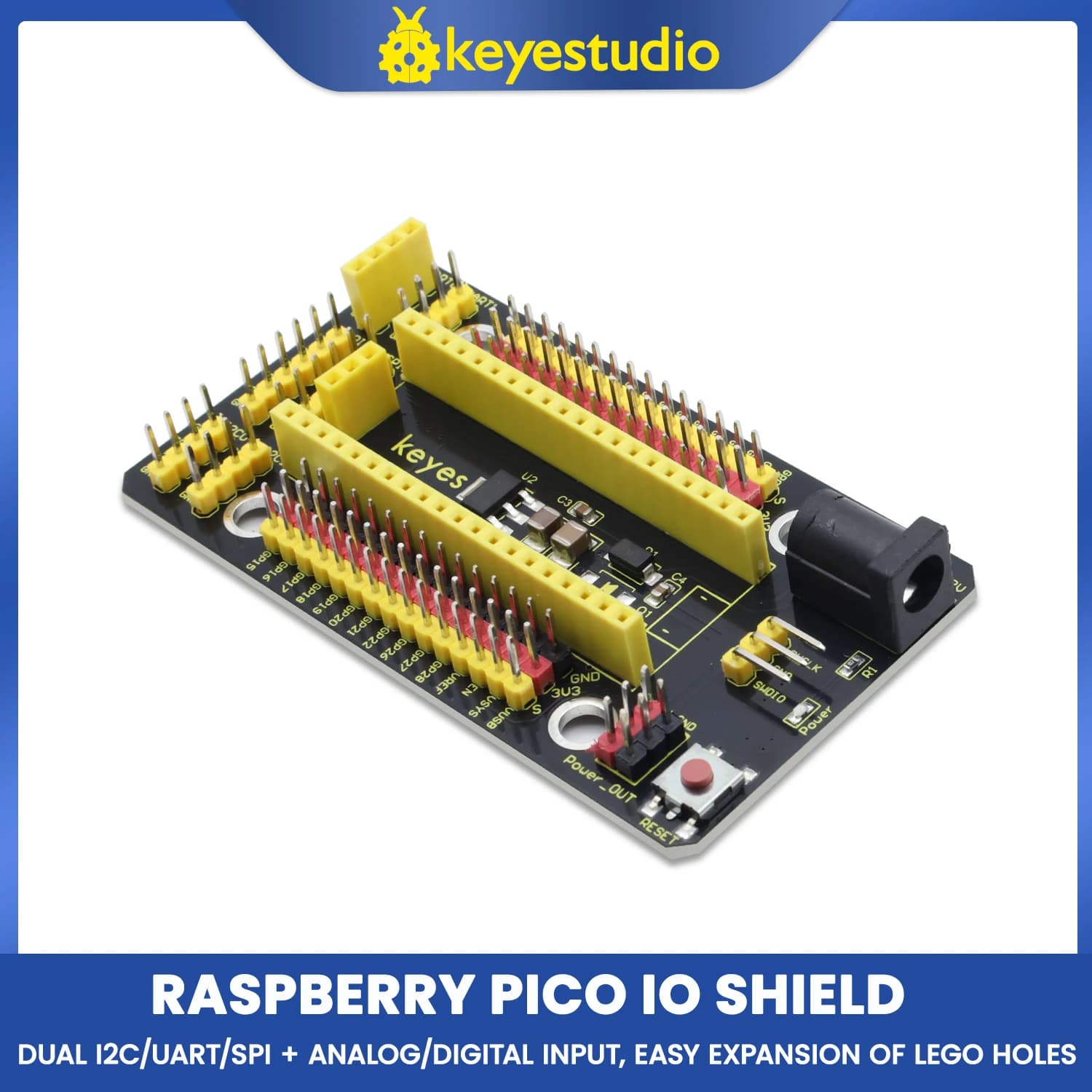 Keyestudio Raspberry Pi Pico IO Shield Board per Raspberry Pi Pico Development Board progetti elettronici fai-da-te