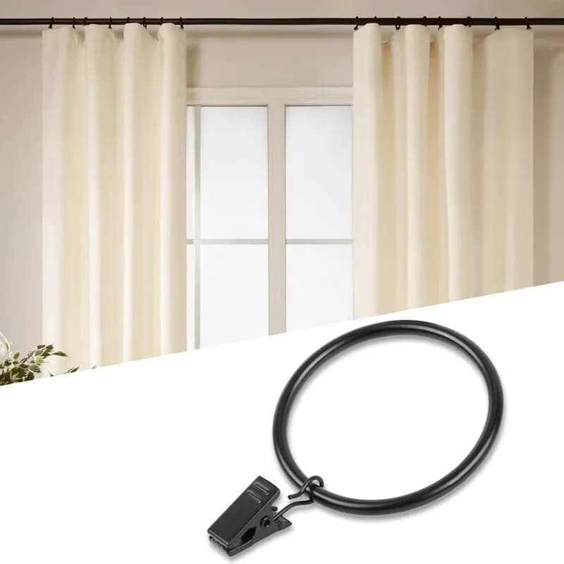 21 pcs Sturdy Metal Ring 32mm Curtain Clip Rings, great for Bedroom Window Curtains, Easy Slide On Rod