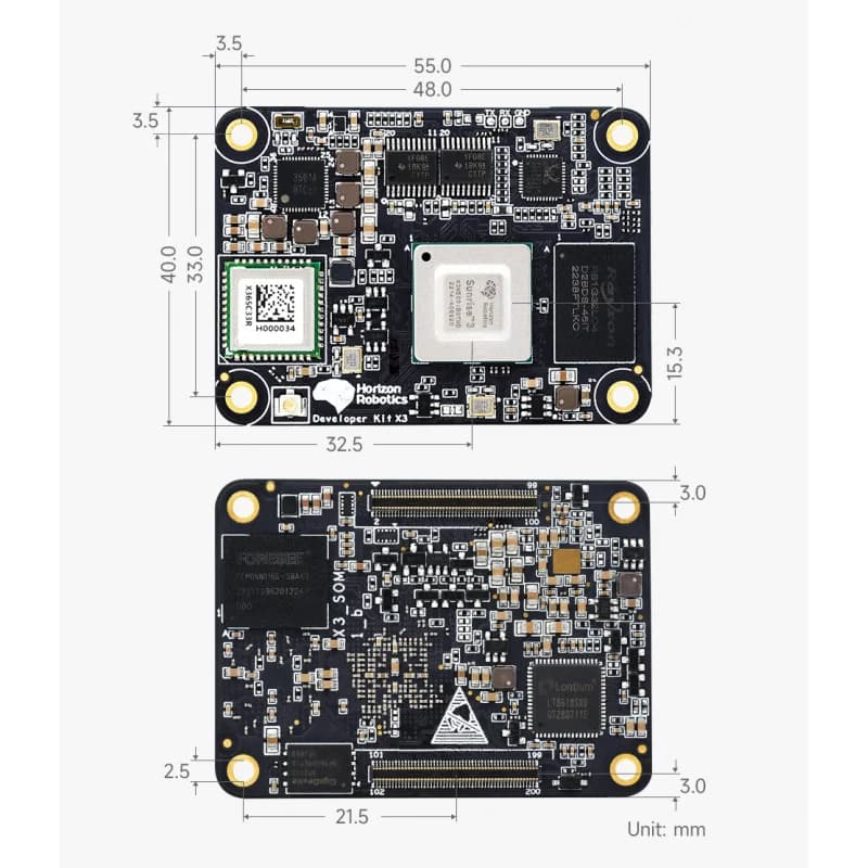 SKU-24841 Modulo AI ad alte prestazioni Waveshare D-Robotics RDK X3, 5 TOPS di potenza di calcolo, compatibile con Raspberry Pi CM4, Opti