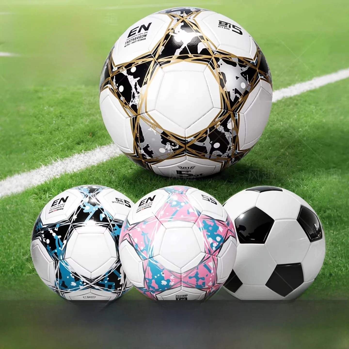 Pallone da Calcio per Bambini Misura Standard 3 per Studenti delle Scuole Elementari e Medie Pallone da Calcio per Allenamento e Competizione