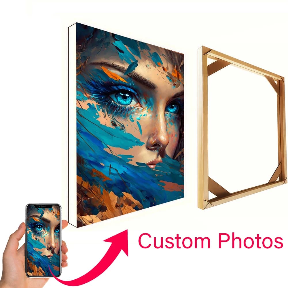 Custom Personal Photos With Frames Canvas Paintings Custom Posters Birthday Gifts Art Photos Pets Wedding Photos Business Logo