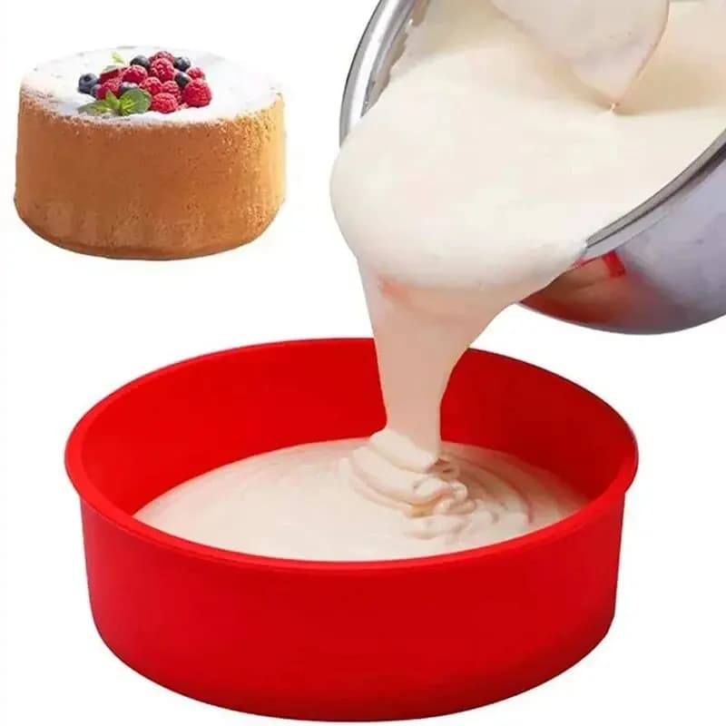 4/6/8 inches Silicone Cake Mold Tray Rolling Panels Silicone Baking Oven Cooking Plates Reusable Canvas Cooking Tools