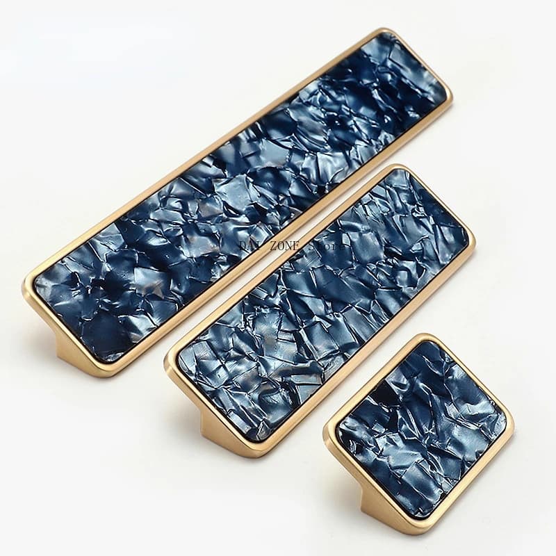 Maniglia per cassetto in cristallo di lusso leggero in lega di zinco + maniglie per porte in acrilico per armadio da cucina maniglie in vetro ferramenta per mobili