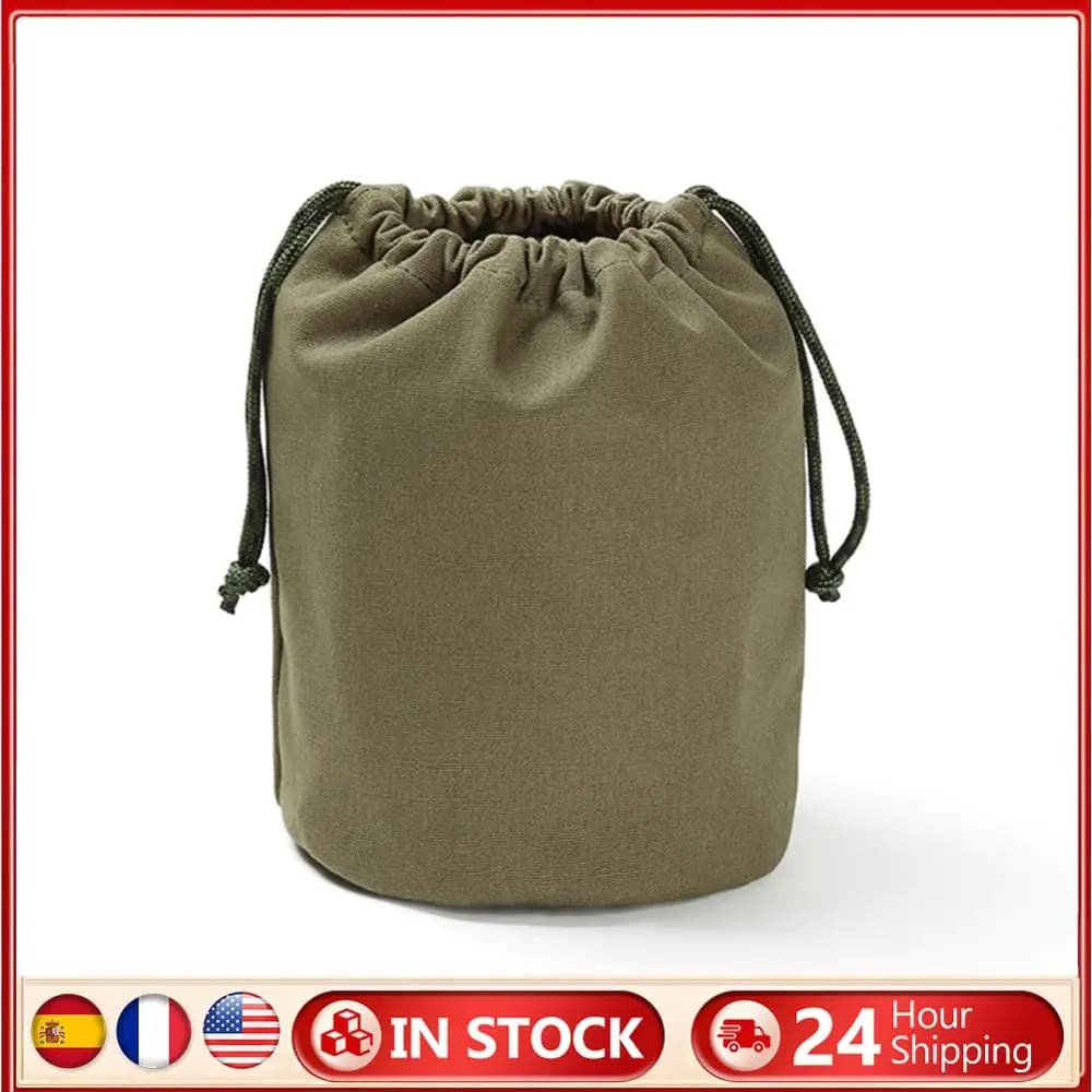Borsa portaoggetti in tela per esterni Borsa con coulisse Scatola da pranzo per picnic Borsa per organizer per stoviglie Borsa per cosmetici da viaggio per campeggio