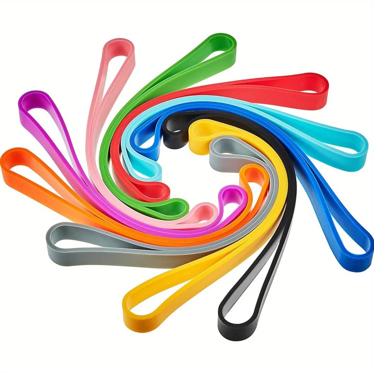 10 elastici rinforzati elastici in silicone, adatti per quaderni, uffici, attrezzature da esterno e per riporre e fissare oggetti
