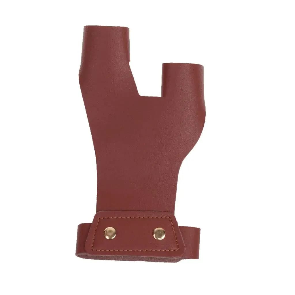 1 pezzo di protezione per tiro con l'arco a 2 dita in pelle di mucca per mano sinistra, guanto per tiro con l'arco, accessori per bersagli da caccia