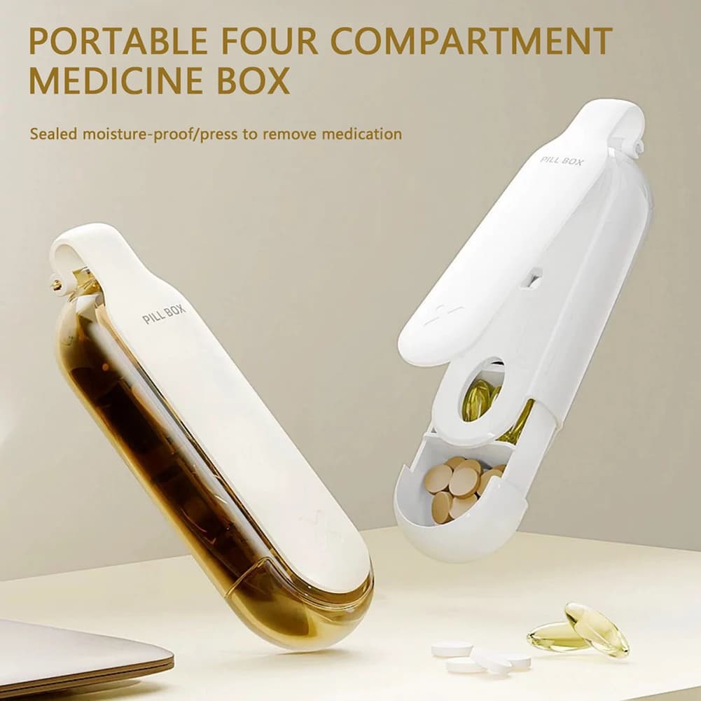 Mini porta vitamine da viaggio leggero mini portapillole portatile piccolo per integratore